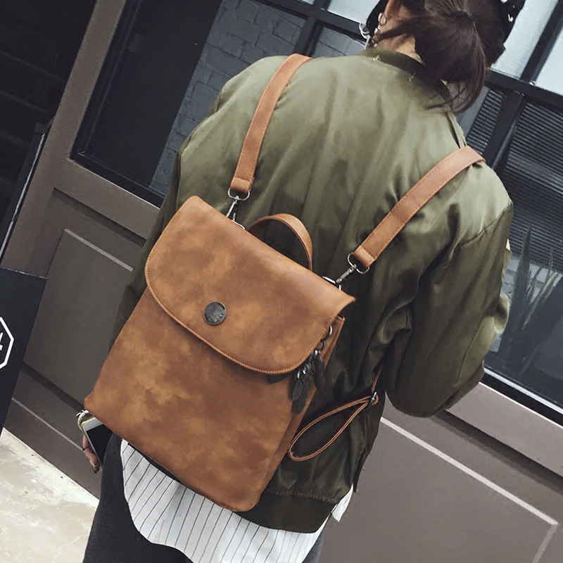 包包新款女包撞色雙肩包女韓版學院風休閑簡約背包旅行包書包