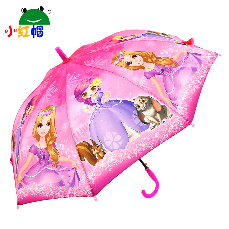 小紅帽新品兒童雨傘女孩長柄公主傘自動學生遮陽晴雨傘促銷