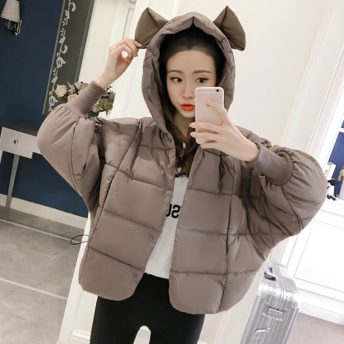 冬裝新款2017韓版時尚連帽寬松長袖棉衣顯瘦短款加厚棉服外套女裝