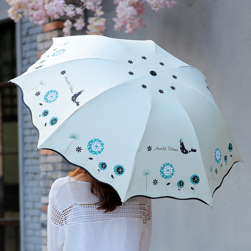 遮陽晴雨兩用傘防紫外線防曬傘太陽傘三折疊小清新創意女學生雨傘